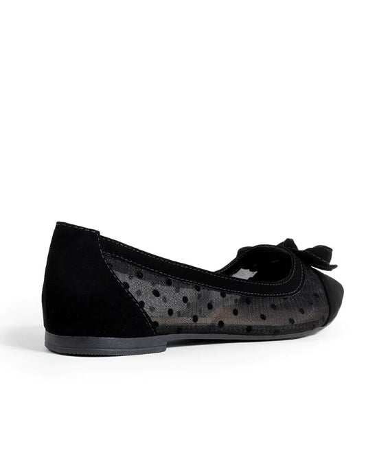 Sapatilha Napa Preta Tule