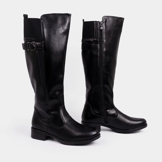 Bota cano alto napa preta