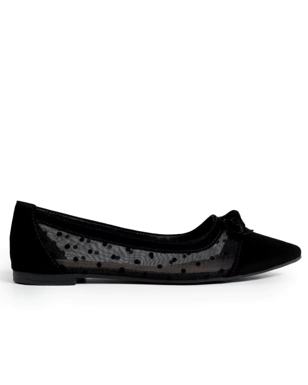 Sapatilha Napa Preta Tule