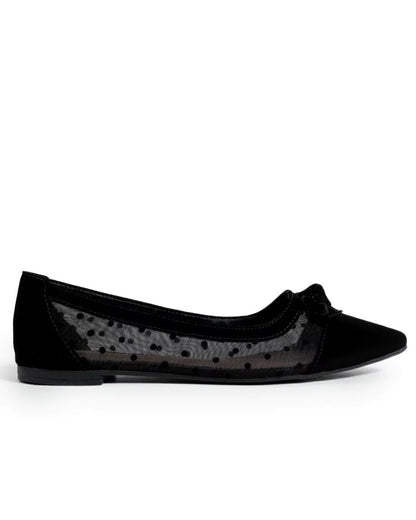 Sapatilha Napa Preta Tule