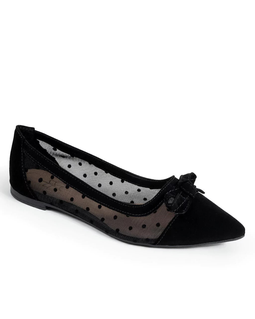 Sapatilha Napa Preta Tule