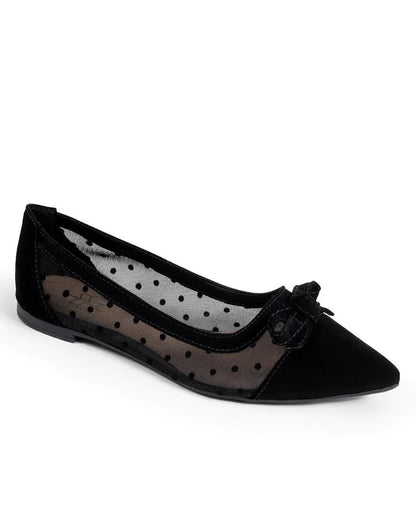 Sapatilha Napa Preta Tule