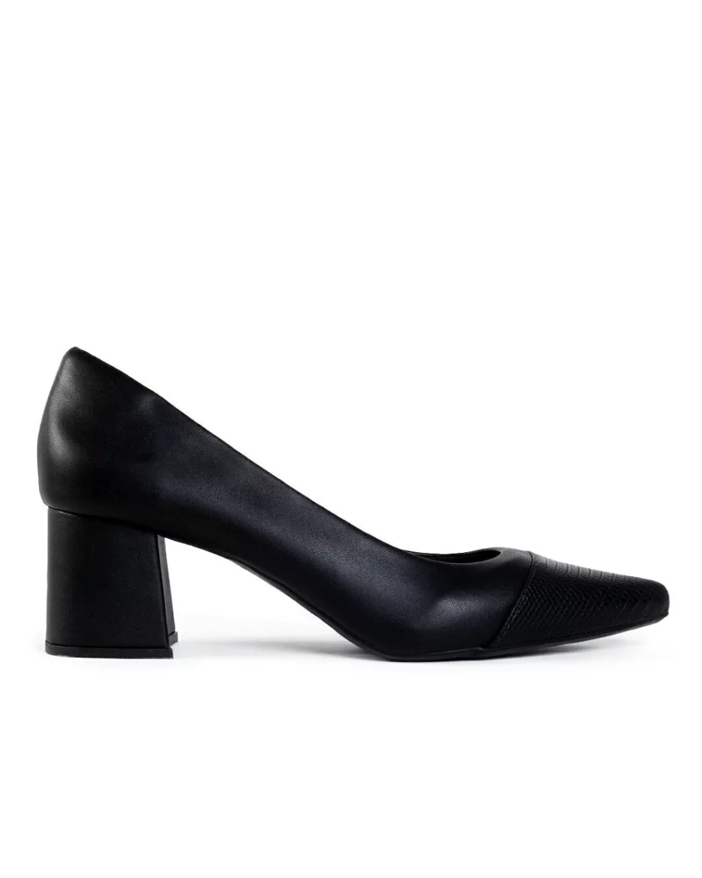 Sapato lizard de salto preto
