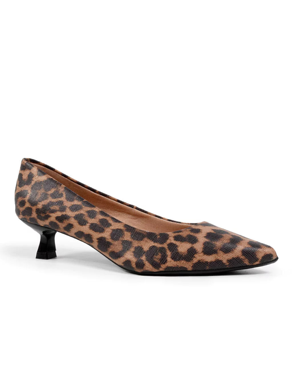 Scarpin slingback onça