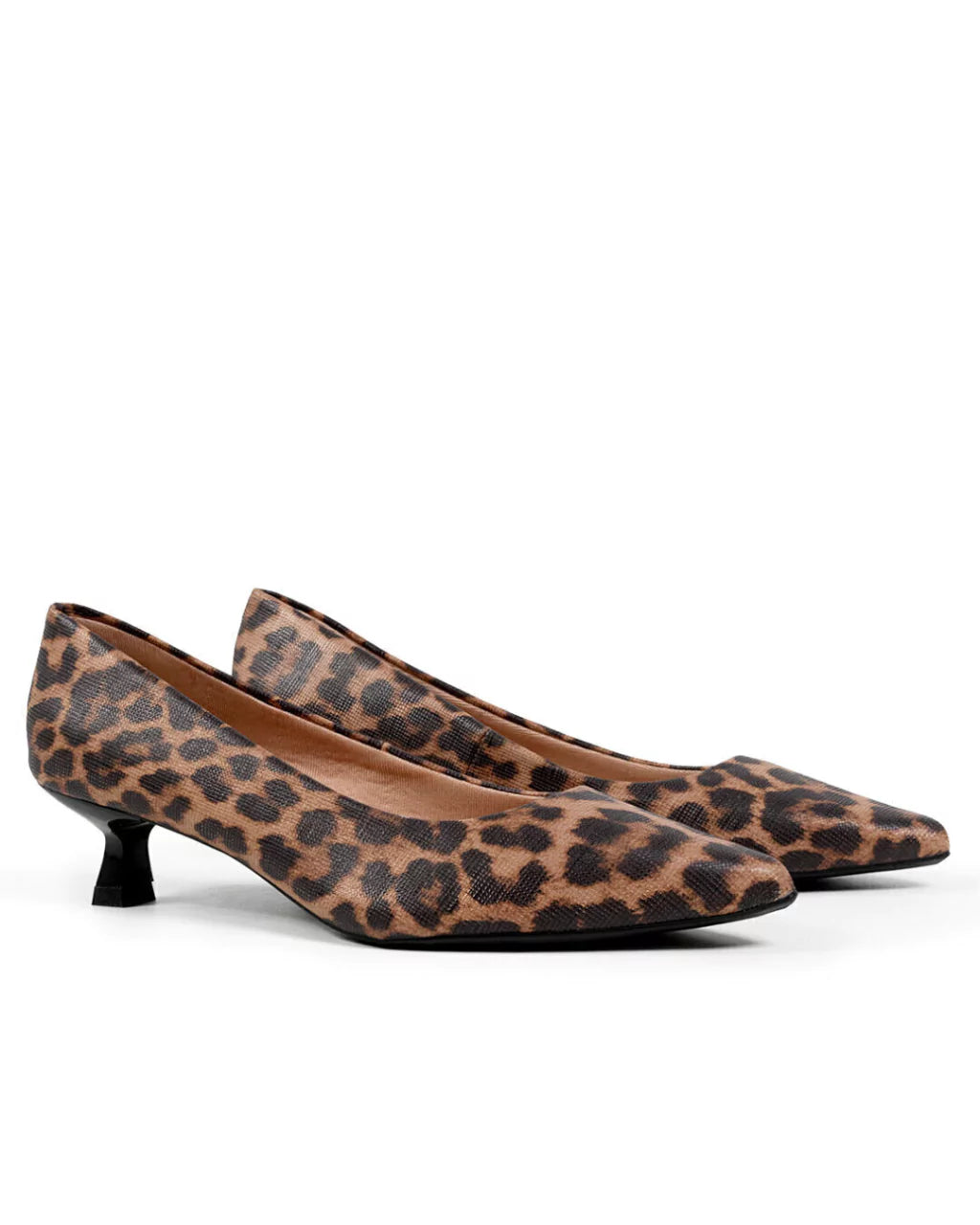 Scarpin slingback onça